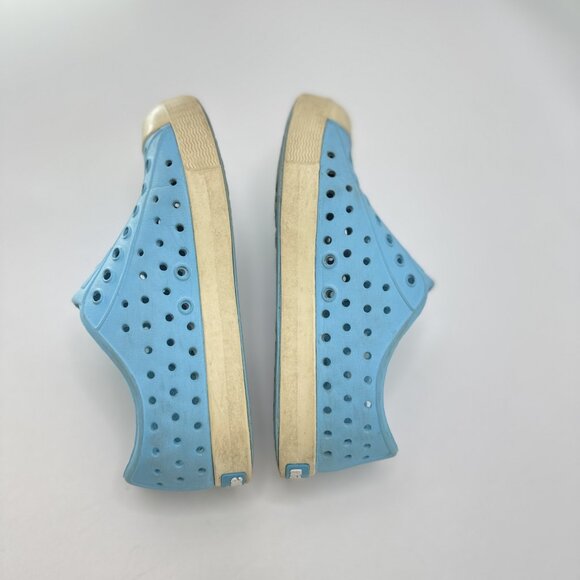 Native Shoes Kids Size C12 Blue Jefferson Slip‎ On Rubber Water Washable Beach - Picture 6 of 9